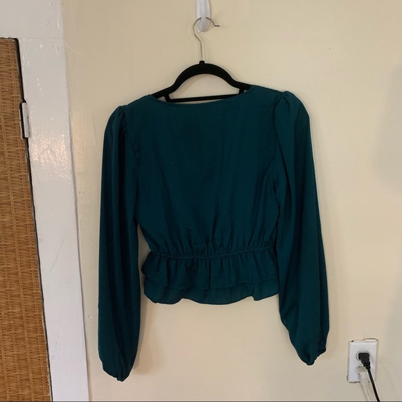 Forever 21 Emerald Peplum Top - Picture 7 of 8